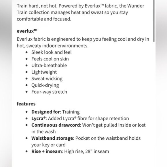 Lululemon Wunder Train High-Rise Tight 28" Black - Picture 6 of 11